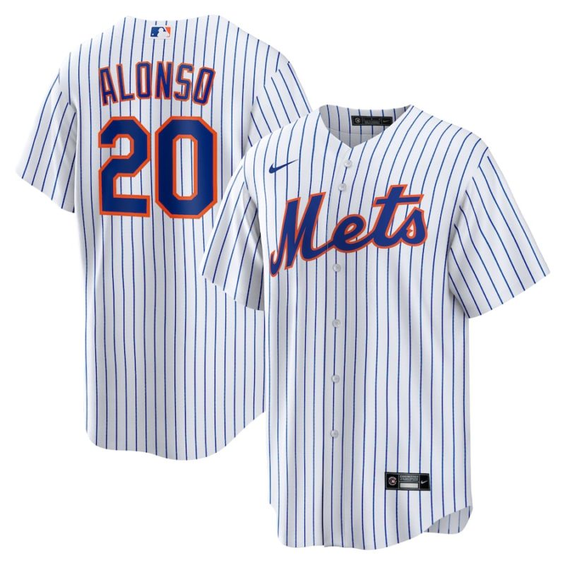 New York Mets Pete Alonso White Home Replica Name Stitched Jersey