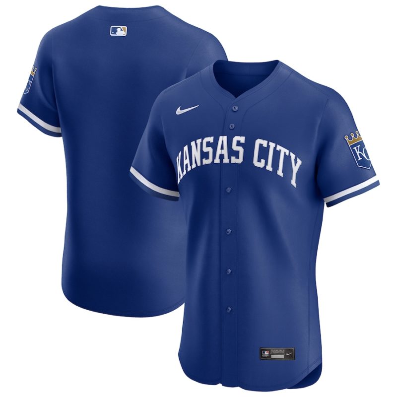 Kansas City Royals Royal Alternate Vapor Premier Patch Stitched Jersey