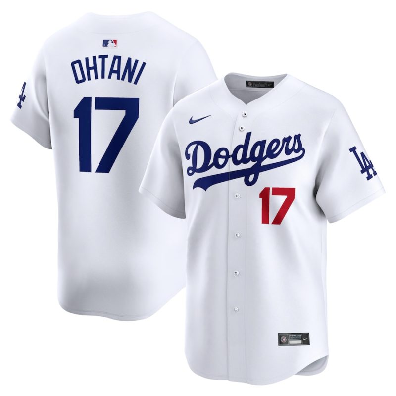 Los Angeles Dodgers Shohei Ohtani White Home Limited Stitched Jersey