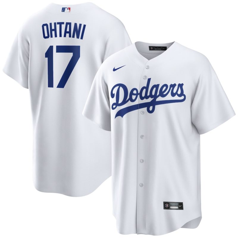 Los Angeles Dodgers Shohei Ohtani White Home Replica Stitched Jersey