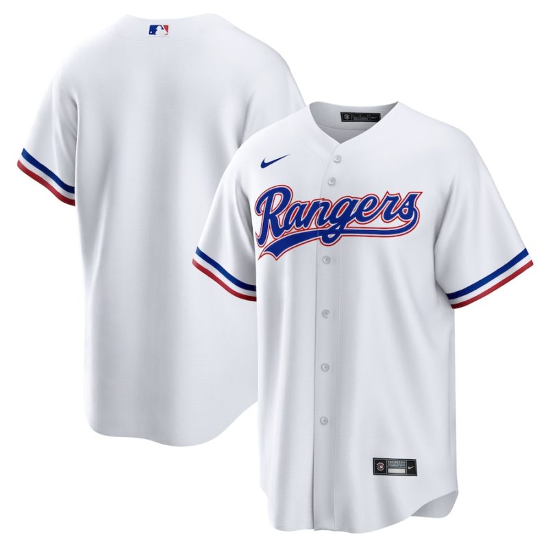 Texas Rangers White Home Replica Team Stitched Jersey