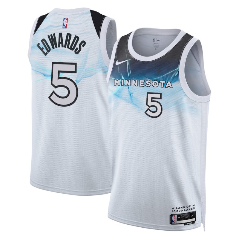 Anthony Edwards Minnesota Timberwolves City Edition Swingman Stitched Jersey 2024 - White - Unisex