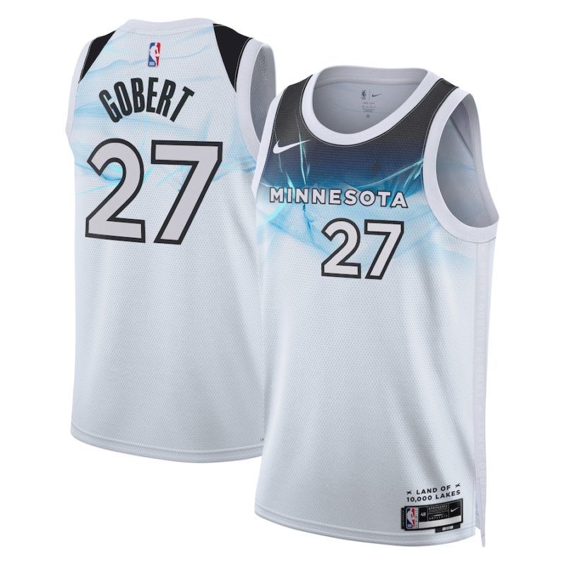 Rudy Gobert Minnesota Timberwolves City Edition Swingman Stitched Jersey 2024 - White - Unisex