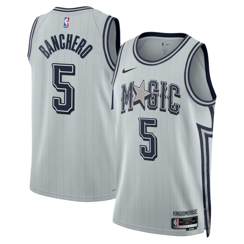 Paolo Banchero Orlando Magic City Edition Swingman Stitched Jersey 2024 - Silver - Unisex