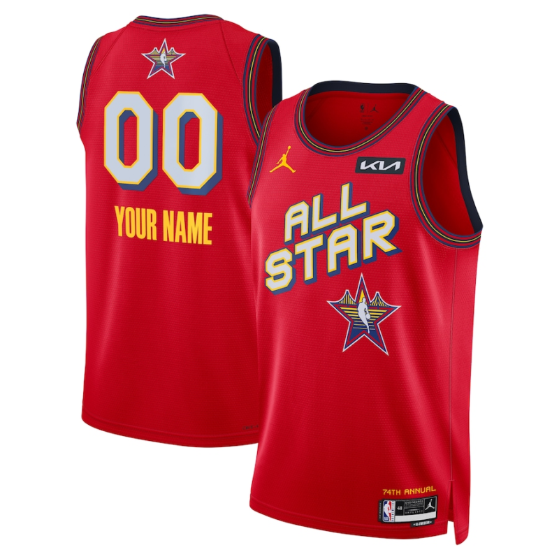 Customized All-Stars 2025 Edition Stitched Jersey– Red