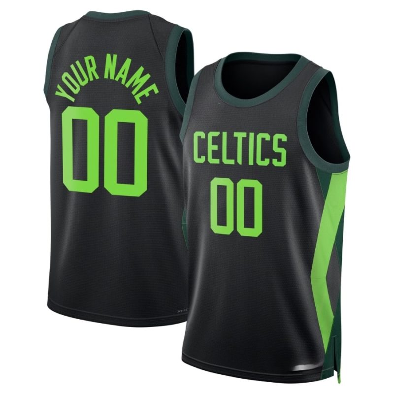 Boston Celtics 2024 City Edition Custom Jersey Black