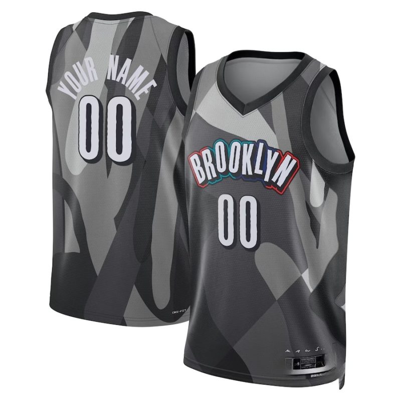 Brooklyn Nets 2024 City Edition Custom Jersey Black