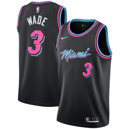 Dwyane Wade #3 Miami Heat 2019-20 Vice Night Black Stitched Jersey