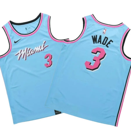 Dwyane Wade #3 Miami Heat 2019-20 Vice Wave Blue Swingman Jersey