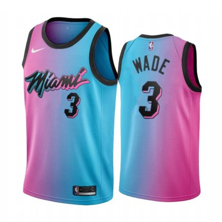 Dwyane Wade #3 Miami Heat 2020-21 Blue Pink Rainbow City Jersey