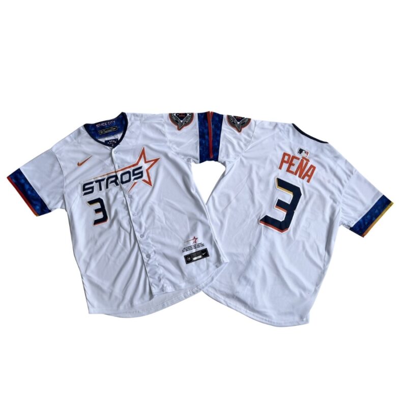 Houston Astros Jeremy Peña White 2025 City Connect Jersey Stitched