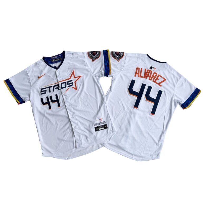 Houston Astros Yordan Alvarez White 2025 City Connect Jersey Stitched