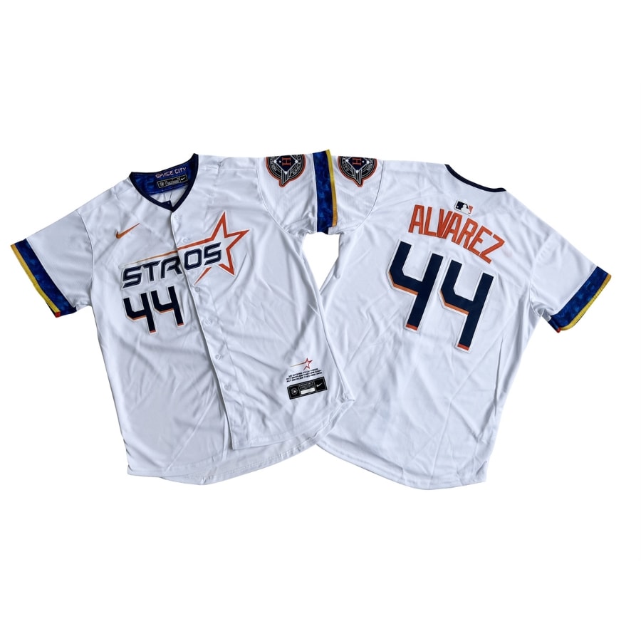 Houston Astros Yordan Alvarez White 2025 City Connect Jersey Stitched