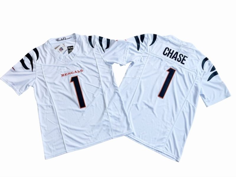 Marr Chase Cincinnati Bengals White Vapor Limited Jersey