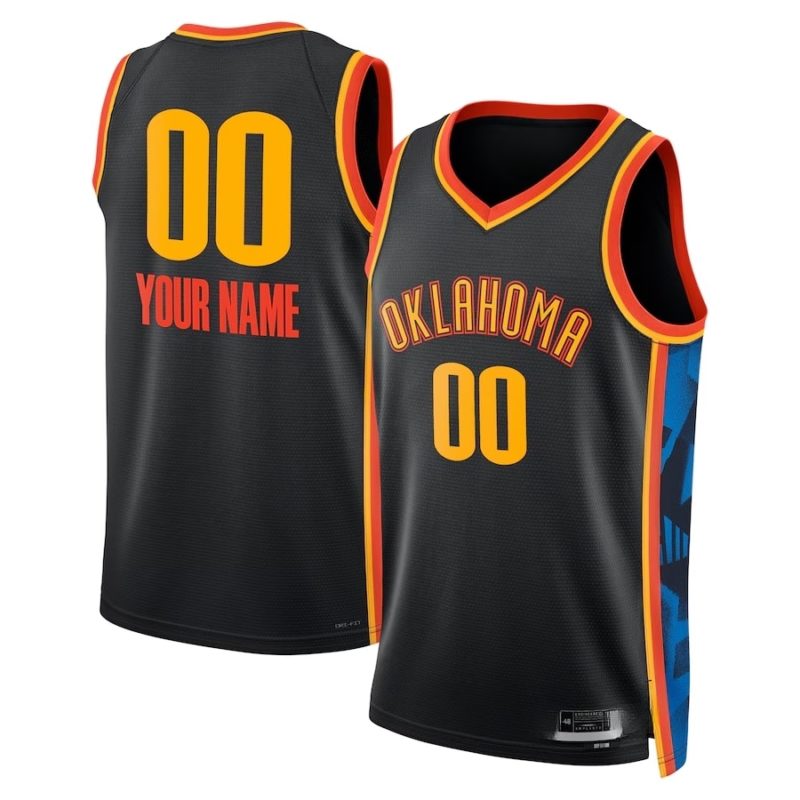 Oklahoma City Thunder 2024 Custom City Edition Jersey Black