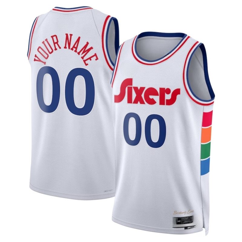 Philadelphia 76ers 2024 Custom City Edition Jersey White