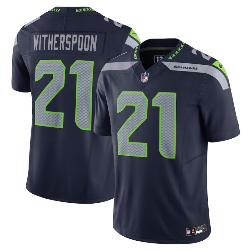 Seattle Seahawks Devon Witherspoon navy Jersey