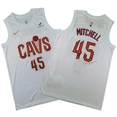 Donovan Mitchell Cleveland Cavaliers White Association Swingman Jersey