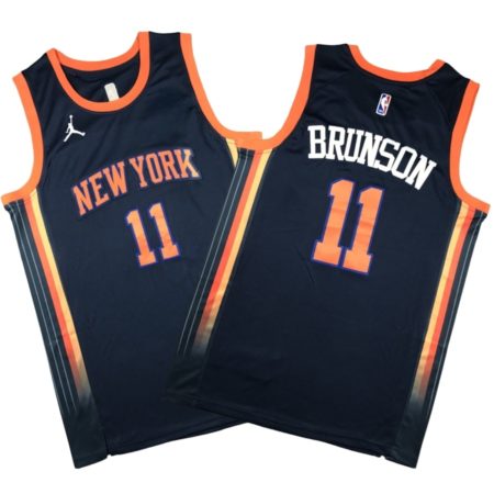 Jalen Brunson New York Knicks Jersey Statement Edition - Navy