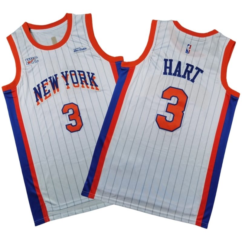 Josh Hart New York Knicks 2024-25 Jersey City Edition - White