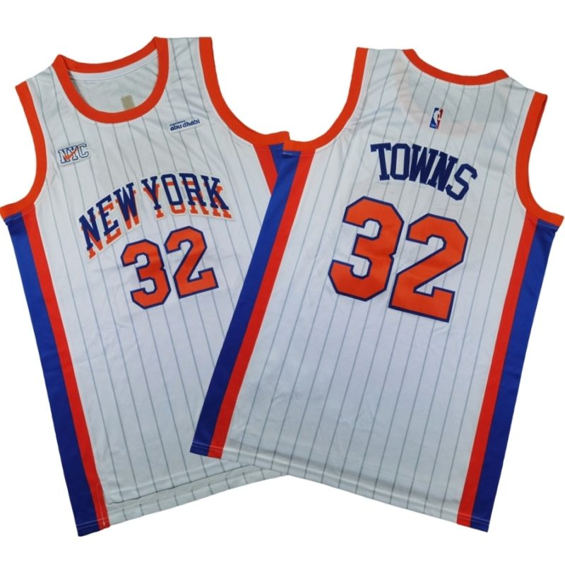 Karl-Anthony Towns New York Knicks 2024-25 Jersey City Edition - White