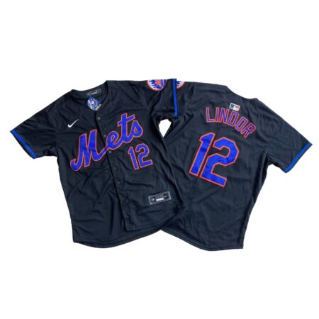New York Mets Francisco Lindor Black Alternate Jersey