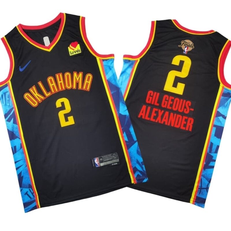 Shai Gilgeous-Alexander #2 Thunder Final 2024 City Edition Black Jersey