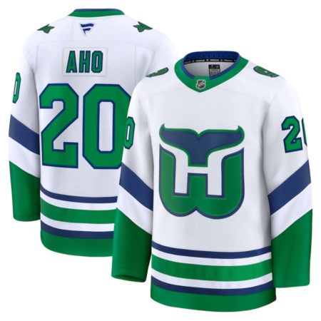 Carolina Hurricanes Sebastian Aho White Throwback Jersey