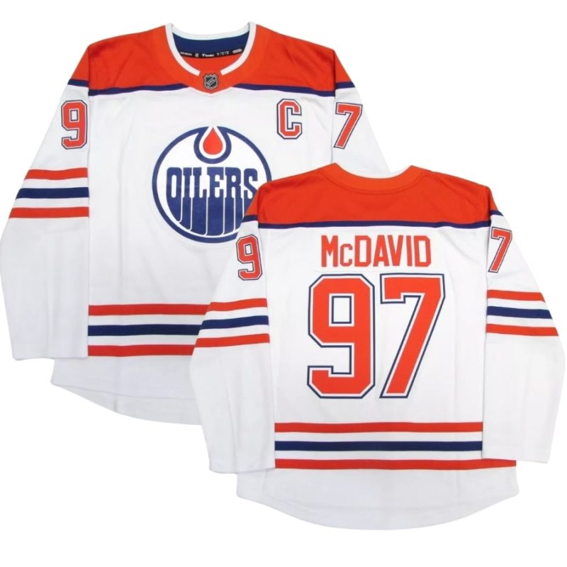 Connor McDavid Edmonton Oilers Reverse Retro White Jersey Stitched