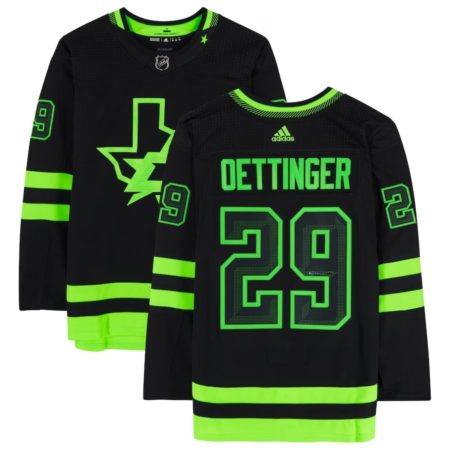 Dallas Stars Jake Oettinger Black Alternate Jersey
