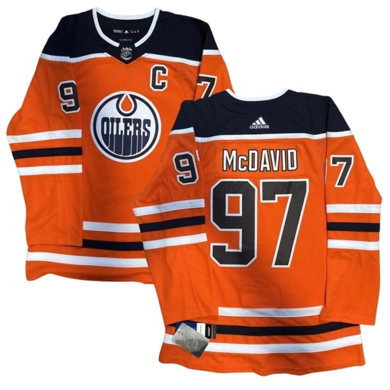 Edmonton Oilers Connor McDavid Orange Jersey Stitched