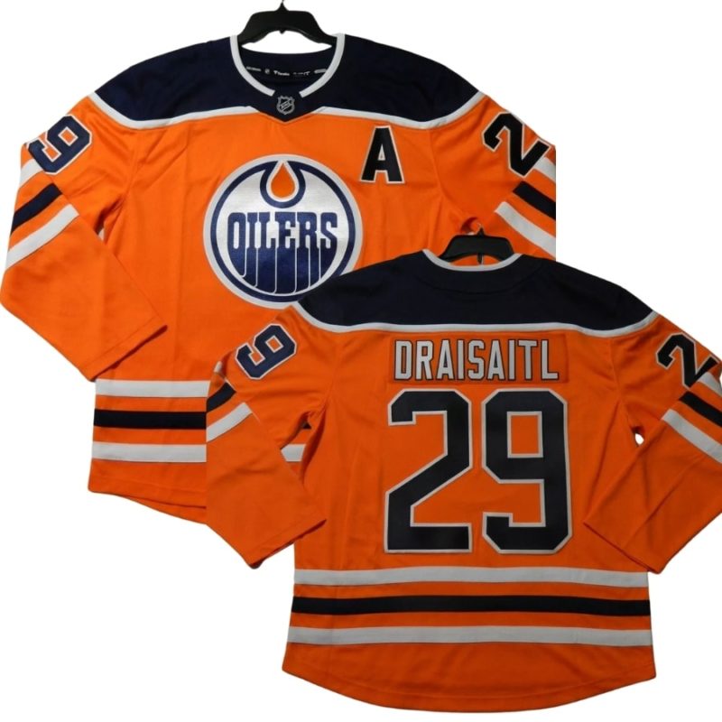 Edmonton Oilers Leon Draisaitl Orange Jersey Stitched