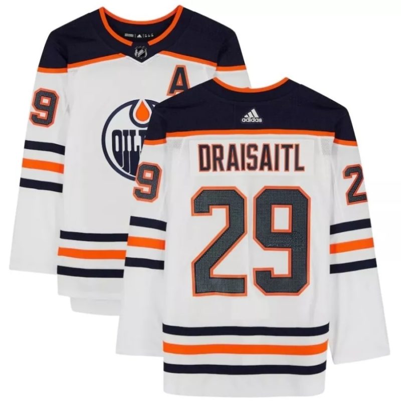 Edmonton Oilers Leon Draisaitl White Jersey Stitched