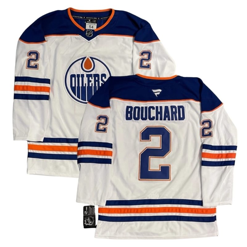 Evan Bouchard Edmonton Oilers White Jersey Stitched
