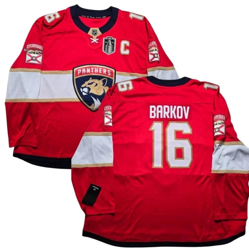 Florida Panthers Aleksander Barkov Red 2025 Final Home Jersey