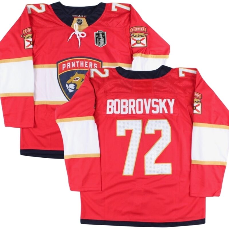 Florida Panthers Sergei Bobrovsky Red 2025 Final Home Jersey