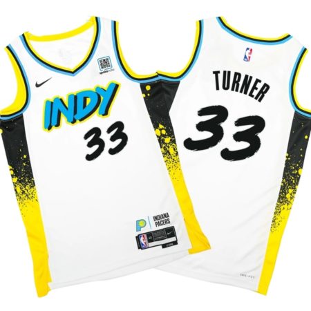 Indiana Pacers #33 Myles Turner 24-25' CITY EDITION Swingman Jersey in White