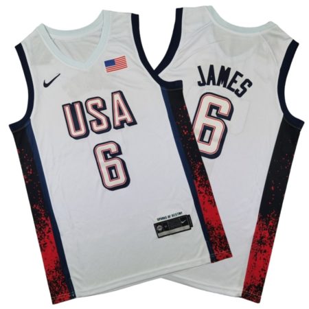 LeBron James Team USA White Jersey