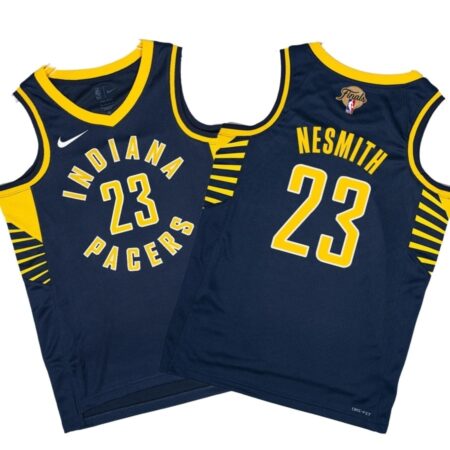 Pacers #23 Aaron Nesmith Final Navy Icon Jersey Stiched