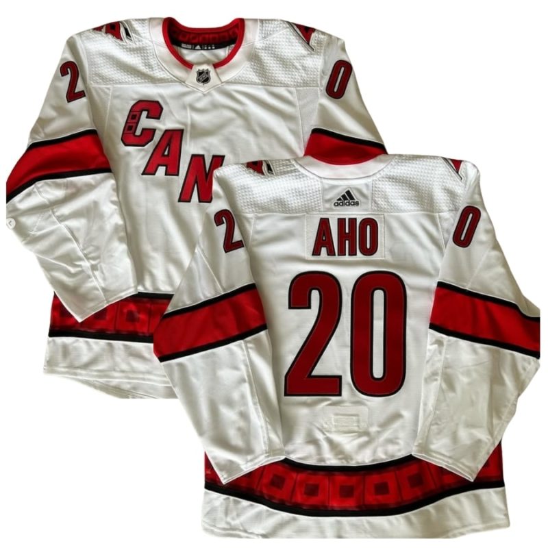 Sebastian Aho Carolina Hurricanes White Away Jersey