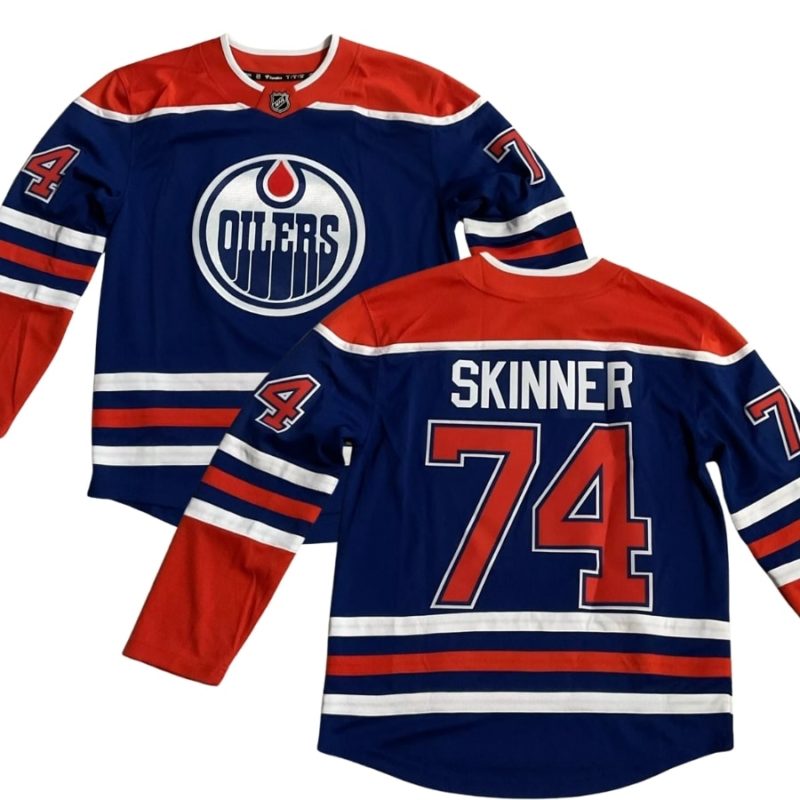 Stuart Skinner Edmonton Oilers Royal Jersey Stitched
