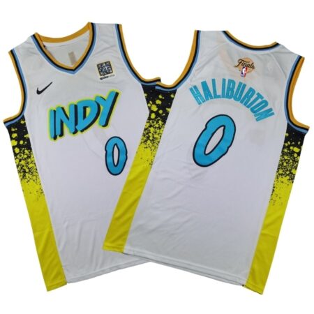 Tyrese Haliburton Pacers Final 2024-25 Jersey Stitched – City Edition – White