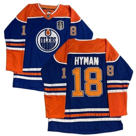 Zach Hyman Edmonton Oilers 2025 Final Royal Jersey Stitched