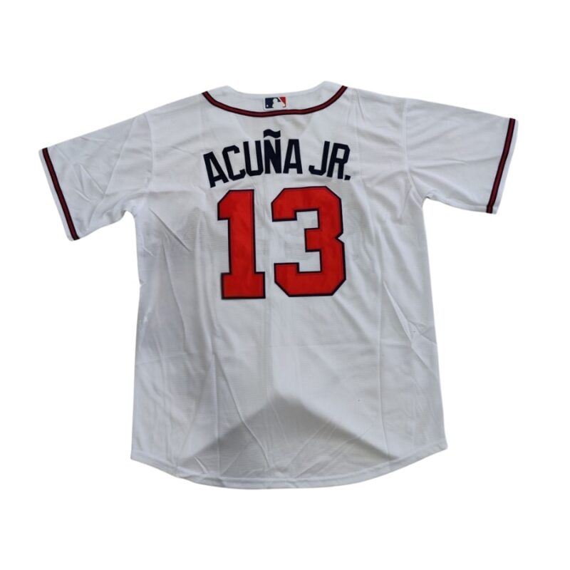 Atlanta Braves Ronald Acuna Jr. White Home Jersey back