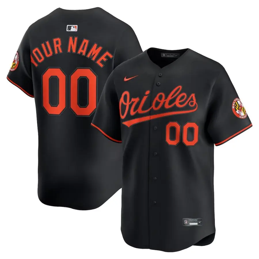 Baltimore Orioles Black Alternate Limited Custom Jersey