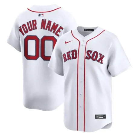 Boston Red Sox White Home Limited Custom Jersey
