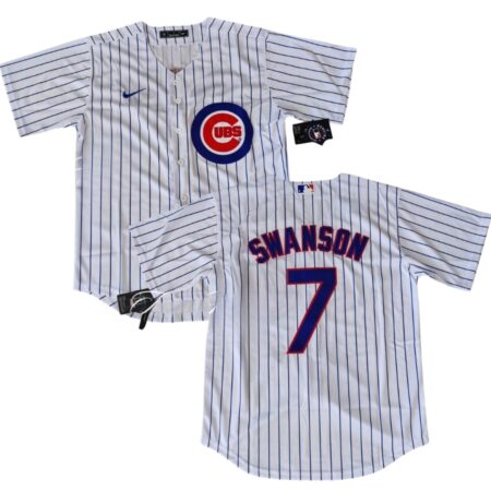 Chicago Cubs Dansby Swanson White Jersey