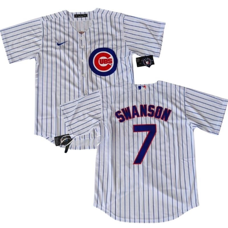 Chicago Cubs Dansby Swanson White Jersey