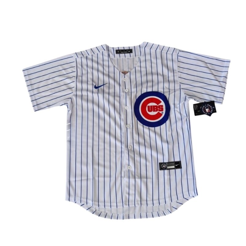Chicago Cubs Dansby Swanson White Jersey front