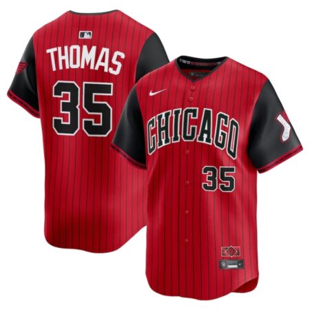 Chicago White Sox Frank Thomas Red Black 2025 City Connect Retired Jersey
